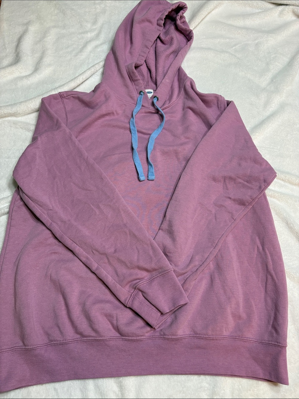 Old Navy Mauve Hoodie with Light Blue Drawcord